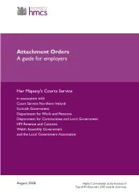 Attachment Orders a Guide for Employers