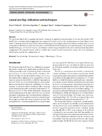 Lateral Arm Flap: Indications and Techniques