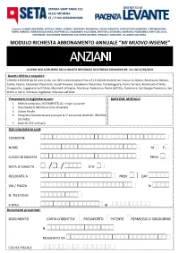 Modulo ANZIANI 2021