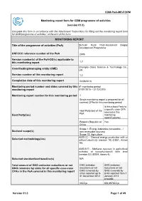 Monitoring Report Form for CDM Programme of Activities (Version 01.0)