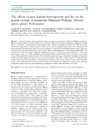 The Effects of Prey, Habitat Heterogeneity and Fire on the Spatial