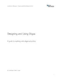 Designing and Using Oligos