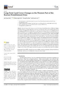 Long-Term Land Cover Changes in the Western Part of the Korean Demilitarized Zone
