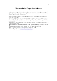 Networks in Cognitive Science