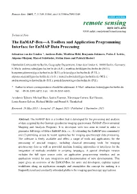 The Enmap-Box—A Toolbox and Application Programming Interface for Enmap Data Processing