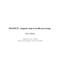 MAGPICK - Magnetic Map & Proﬁle Processing