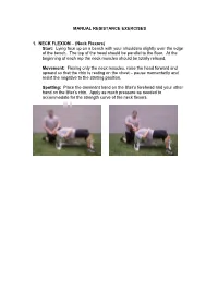 Manual Resistance Exercises