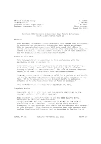 Network Working Group A. Clemm Internet-Draft J