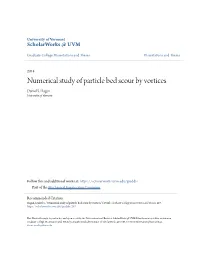 Numerical Study of Particle Bed Scour by Vortices Daniel S