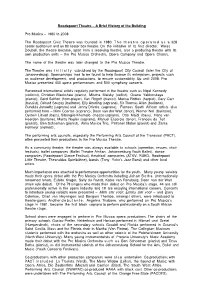 Roodepoort Theatre – a Brief History of the Building