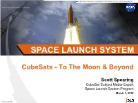 Space Launch System Program March 1, 2018