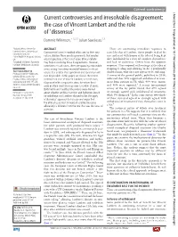 The Case of Vincent Lambert and the Role of 'Dissensus'