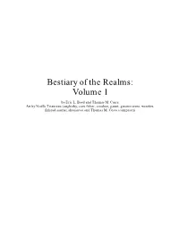 Bestiary of the Realms, Volume 1 TABLE of CONTENTS