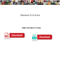 Directions to in N Out