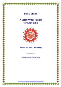 Fixed Stars Report