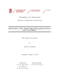 Kinematics of the Dwarf Spheroidal Galaxies Draco and Ursa Minor