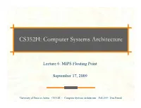 MIPS Floating Point