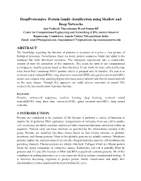 Protein Family Classification Using Shallow and Deep Networks ABSTRACT 1 INTRODUCTION