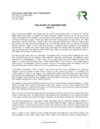 THE STORY of REDEMPTION Ruth 4