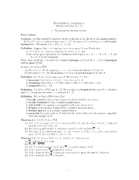 Functional Analysis 1 Winter Semester 2013-14