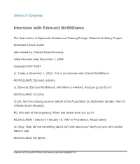 Interview with Edmund Mcwilliams