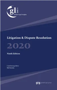 Litigation & Dispute Resolution