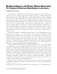 Reading Indigenous and Mestizo Musical Instruments Reading