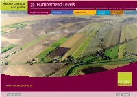 39. Humberhead Levels Area Profile: Supporting Documents
