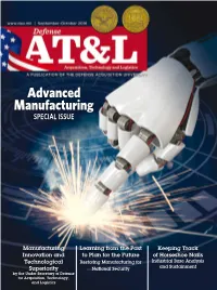 Advanced Manufacturing SPECIAL ISSUE