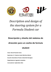 Final Project: Steering System Design 2009-2010