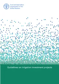 Guidelines on Irrigation Investment Projects