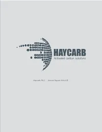 Haycarb Is One of the World’S Foremost Producers of Coconut Shell Based Activated Carbon