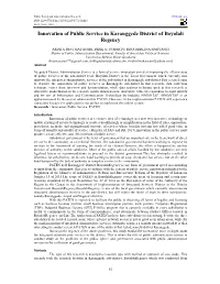 Innovation of Public Service in Karanggede District of Boyolali Regency