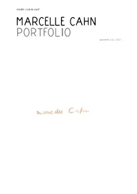 MARCELLE CAHN PORTFOLIO Updated July 2021