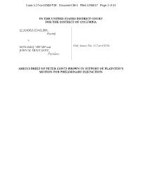 Peter Conti-Brown in Support of Plaintiff’S Motion for Preliminary Injunction