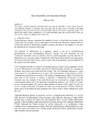 State Ensembles and Quantum Entropy