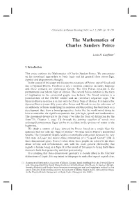 The Mathematics of Charles Sanders Peirce