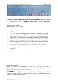 The Scope and the Challenge of Hate Speech on the Internet