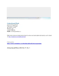 Understanding and Confronting Racial Microagression: an Imperative for Social Work Critical Social Work 17(1) Shandra S