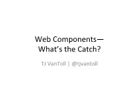 Web Components— What's the Catch?
