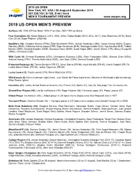 2019 Us Open Men's Preview