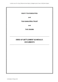 Deed of Settlement Schedule: Documents ______