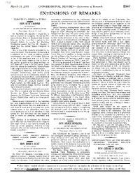Extensions of Remarks E367 EXTENSIONS of REMARKS