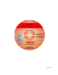 Models 5050, 5100, 5180 User's Manual Genicom