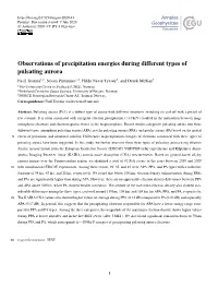 Observations of Precipitation Energies During Different Types of Pulsating