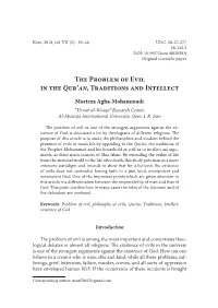 The Problem of Evil in the Qur'an, Traditions and Intellect