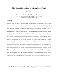 The Role of Zirconium in Microalloyed Steels