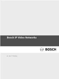 Bosch IP Video Networks
