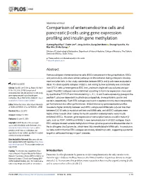 Cells Using Gene Expression Profiling and Insulin Gene Methylation
