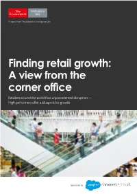 Finding Retail Growth: a View from the Corner Office